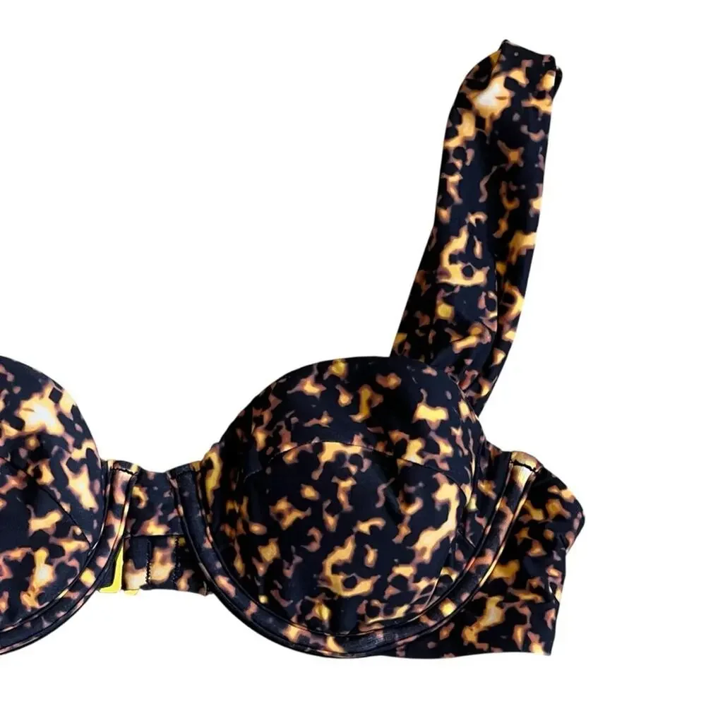 WeWoreWhat Women’s Sz XS Tortoise Shell Bikini Set Emily Claudia High Rise